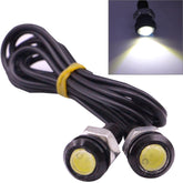 2 PCS 2x 2W Waterproof Eagle Eye Light White LED Light for Vehicles, Cable Length: 60cm