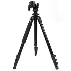 Triopo C-158+KJ-1 Adjustable Portable Aluminum Alloy Tripod, C-158+KJ-1 (Black)