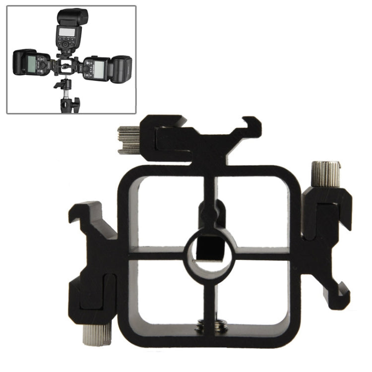 XF0003 Triple Heads Hot Shoe Mount Adapter Flash Holder Bracket Light Stand Holder XF0003 Triple Heads Hot Shoe Mount Adapter Flash Holder Bracket Light Stand Holder