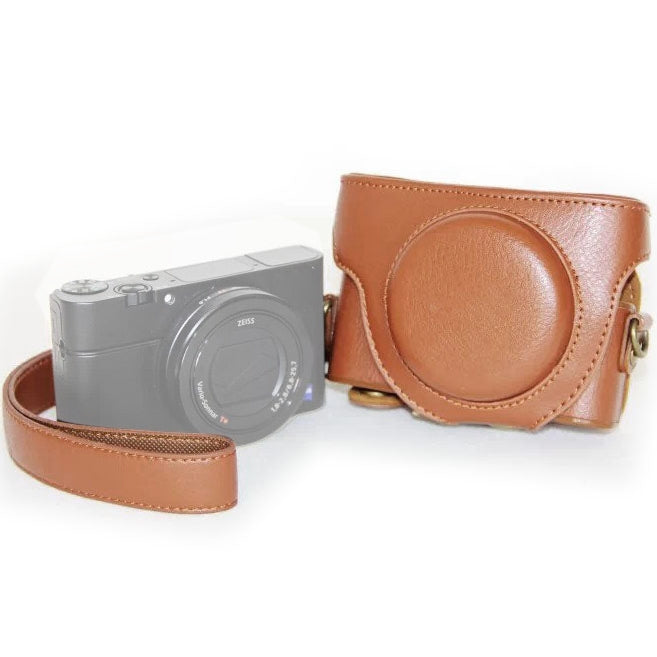 Retro Style PU Leather Camera Case Bag with Strap for Sony RX100 M3 / M4 / M5 Retro Style PU Leather Camera Case Bag with Strap for Sony RX100 M3 / M4 / M5