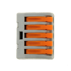 10 piezas de conector de cable sin soldadura con abrazadera de empuje de 5 pines compacto universal, 5 pines