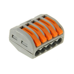 10 piezas de conector de cable sin soldadura con abrazadera de empuje de 5 pines compacto universal, 5 pines