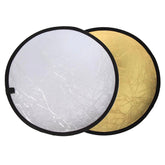2 in 1 (Gold / Silver) Folding Reflector Board (60cm), 60cm 2 in 1