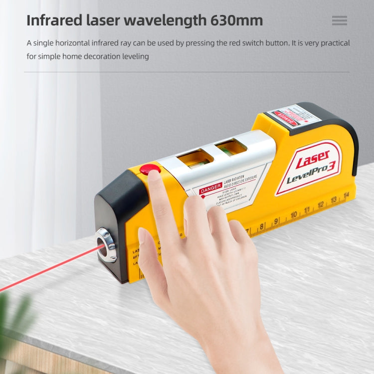 Laser-Wasserwaage mit Maßband Pro 3 Laser-Wasserwaage mit Maßband Pro 3