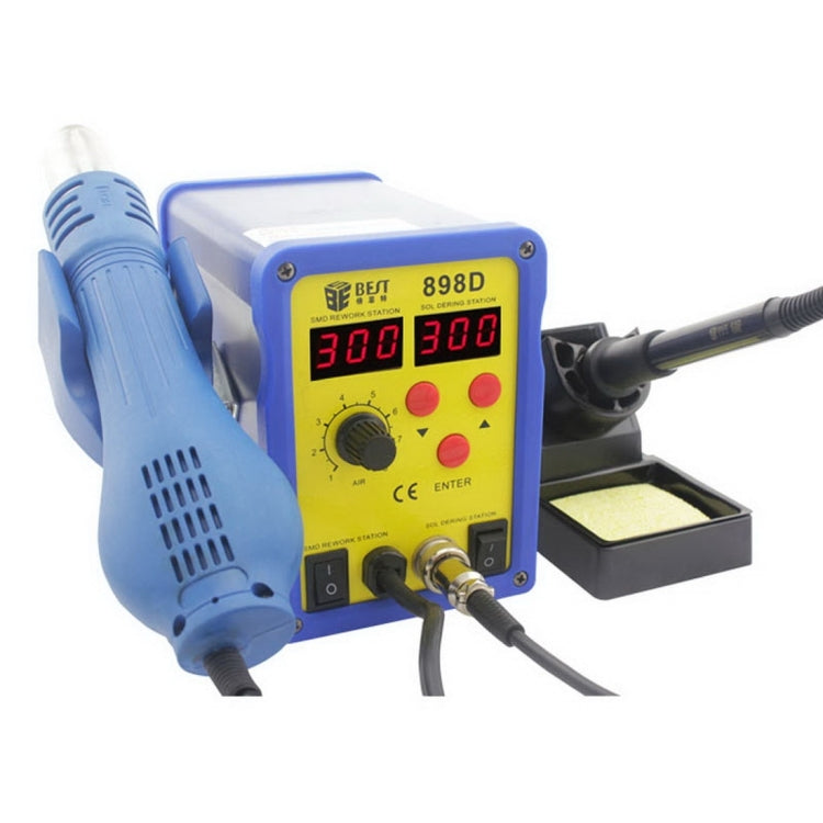 BEST BST-898D 2 in 1 AC 220V 720W LED Displayer Helical Wind Adjustable Temperature Unleaded Hot Air Gun + Solder Station & Soldering Iron BEST BST-898D 2 in 1 AC 220V 720W LED Displayer Helical Wind Adjustable Temperature Unleaded Hot Air Gun + Solder Station & Soldering Iron