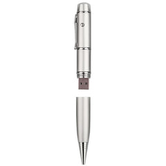 3-in-1-USB-Flash-Disk im Laserstift-Stil, Silber (8 GB), 8 GB (Silber)