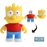The Simpsons Bart Shape Silicone USB2.0 Flash disk, Special for All Kinds of Festival Day Gifts