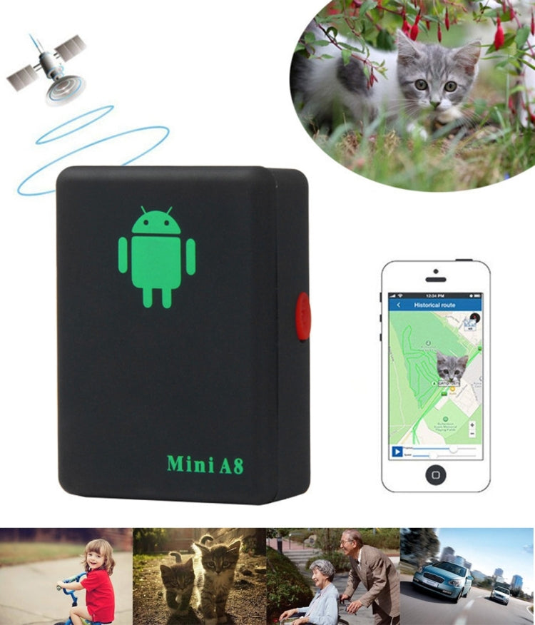 TRACKER Mini A8 Real Time 4 Bands Global Locator GSM/GPRS Tracker Tracking Device for Personal TRACKER Mini A8 Real Time 4 Bands Global Locator GSM/GPRS Tracker Tracking Device for Personal