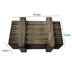 Magic Wooden Box with Secret Drawer, Size : S