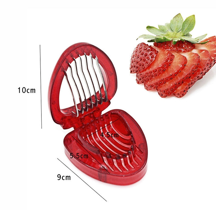 Kitchen Tool Plastic Strawberry Slicer Fruit Knife with Stainless Steel Blade Kitchen Tool Plastic Strawberry Slicer Fruit Knife with Stainless Steel Blade