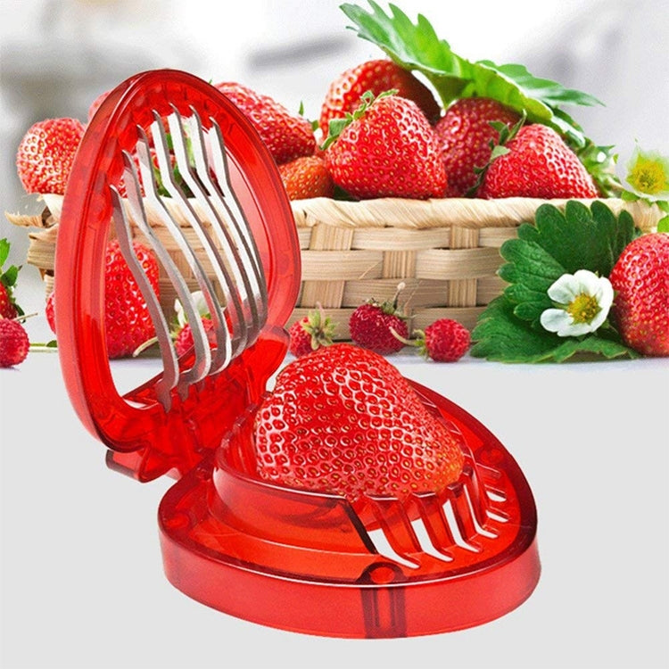 Kitchen Tool Plastic Strawberry Slicer Fruit Knife with Stainless Steel Blade Kitchen Tool Plastic Strawberry Slicer Fruit Knife with Stainless Steel Blade