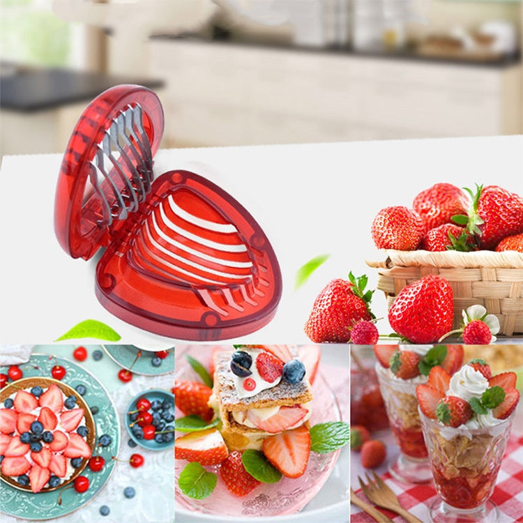 Kitchen Tool Plastic Strawberry Slicer Fruit Knife with Stainless Steel Blade Kitchen Tool Plastic Strawberry Slicer Fruit Knife with Stainless Steel Blade