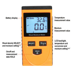 GM630 Digital Wood Moisture Meter with LCD