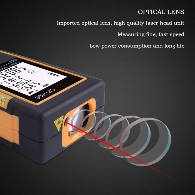 CP-100S Digital Handheld Laser Distance Meter, Max Measuring Distance: 100m, 100m CP-100S Digital Handheld Laser Distance Meter, Max Measuring Distance: 100m, 100m