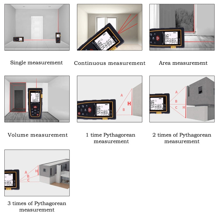 CP-100S Digital Handheld Laser Distance Meter, Max Measuring Distance: 100m, 100m CP-100S Digital Handheld Laser Distance Meter, Max Measuring Distance: 100m, 100m