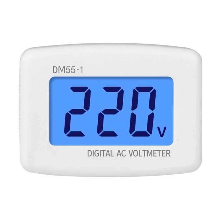 DM55-1 LCD AC Digital Voltage Meter Voltmeter, Measure Range: 110V-300V, EU Plug DM55-1 LCD AC Digital Voltage Meter Voltmeter, Measure Range: 110V-300V, EU Plug