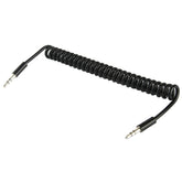 Spring Coiled 3.5mm Aux Cable, Compatible with Phones, Tablets, Headphones, MP3 Player, Car/Home Stereo & More, Length: 20cm up to 80cm