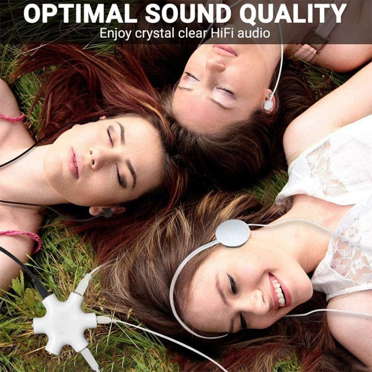 6 Ports Audio Splitter Headphone Connector with 3.5mm Audio Cable, Compatible with Phones, Tablets, Headphones, MP3 Player, Car/Home Stereo & More 6 Ports Audio Splitter Headphone Connector with 3.5mm Audio Cable, Compatible with Phones, Tablets, Headphones, MP3 Player, Car/Home Stereo & More