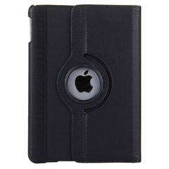 Funda de cuero con textura de lichi con rotación de 360 grados y soporte para 2 engranajes para iPad 9.7 (2018), iPad 9.7 (2017), Air 2 y Air