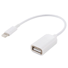 Cable adaptador USB hembra a OTG macho de 8 pines, compatible con iOS 10.2 y anteriores, longitud: 18 cm