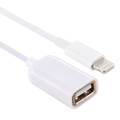 Cable adaptador USB hembra a OTG macho de 8 pines, compatible con iOS 10.2 y anteriores, longitud: 18 cm
