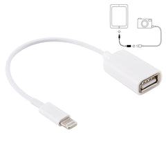 Cable adaptador USB hembra a OTG macho de 8 pines, compatible con iOS 10.2 y anteriores, longitud: 18 cm