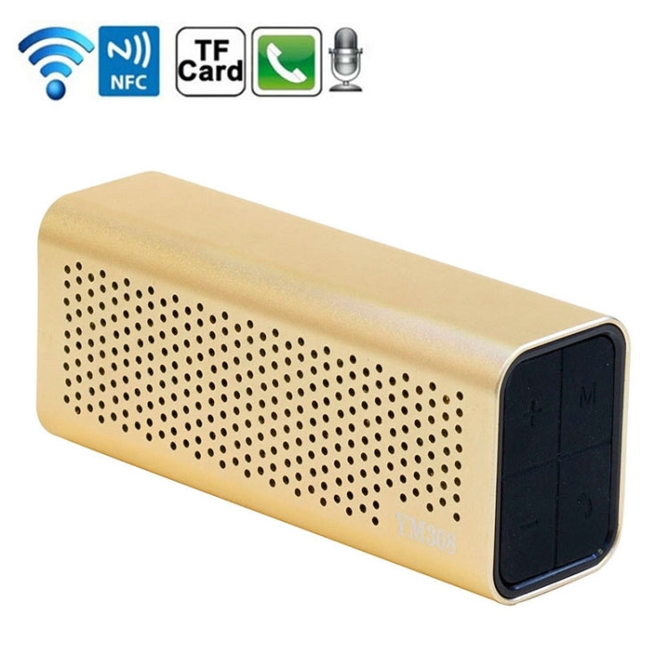 Altavoz Bluetooth NFC recargable portátil YM-308, compatible con tarjeta TF Altavoz Bluetooth NFC recargable portátil YM-308, compatible con tarjeta TF
