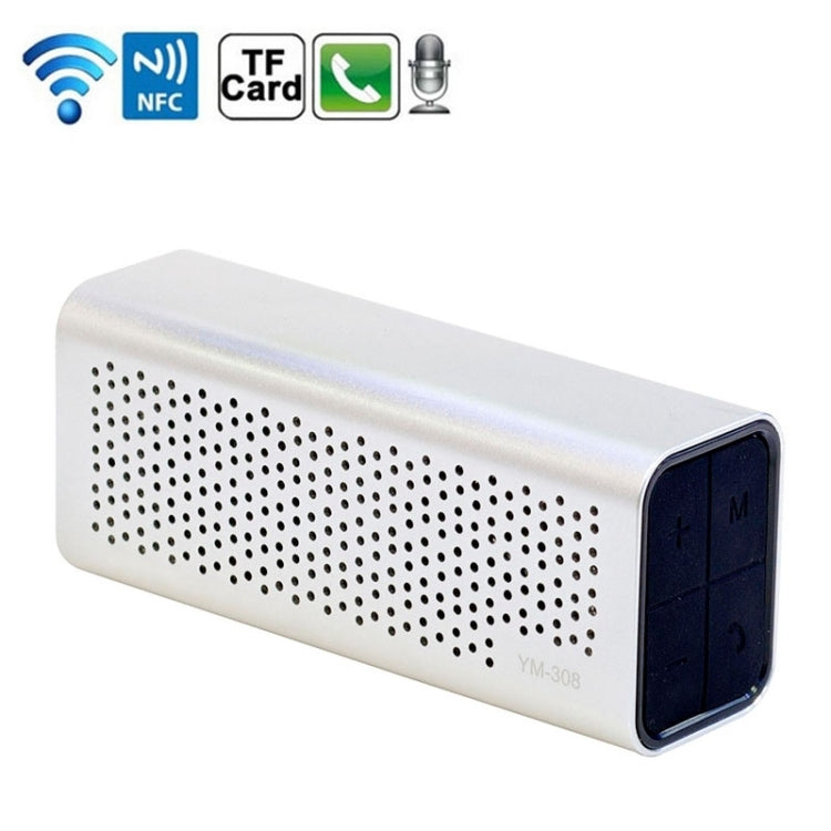 Altavoz Bluetooth NFC recargable portátil YM-308, compatible con tarjeta TF Altavoz Bluetooth NFC recargable portátil YM-308, compatible con tarjeta TF