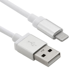Cable de datos/cargador de 8 pines a USB con cabezal de metal estilo red, longitud del cable: 1 m