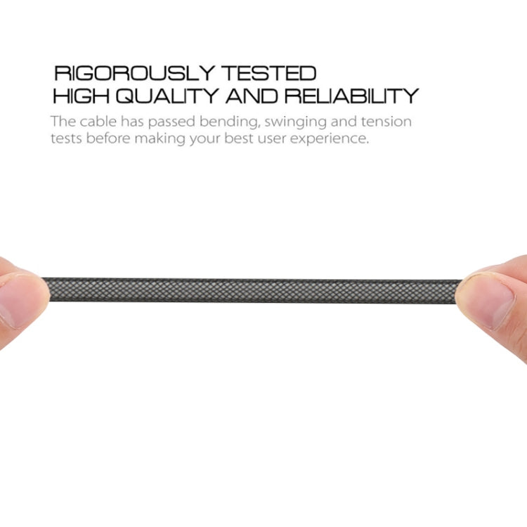 Cable de datos/cargador de 8 pines a USB con cabezal de metal estilo red, longitud del cable: 1 m Cable de datos/cargador de 8 pines a USB con cabezal de metal estilo red, longitud del cable: 1 m