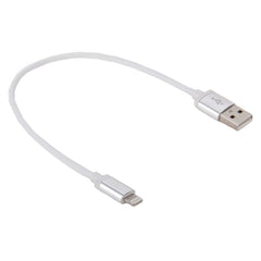 Cable de datos/cargador de 8 pines a USB con cabezal de metal estilo red, longitud del cable: 25 cm