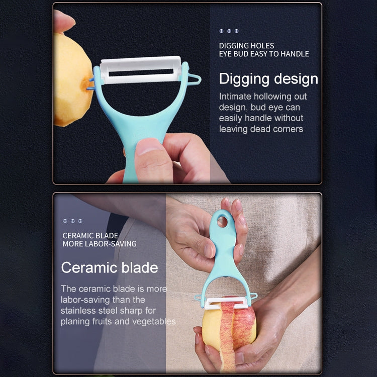 T Shaped Ceramic Skin Peeler with Durable ABS Handle, Random Color Delivery, T Shaped Peel Knife T Shaped Ceramic Skin Peeler with Durable ABS Handle, Random Color Delivery, T Shaped Peel Knife
