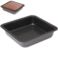 Quadrate Non-stick Pizza / Cake Pan Baking Cooking Oven Tray, Size: 22.5 x 22.5 x 4.6cm