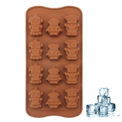 Lovely Robot Shape 12-Grid Ice Cube Tray, 12-Grid