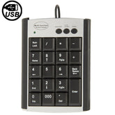 USB Non-synchronous Notebook Computer Multi Function Keypad with 19 Keys, Multi Function Keypad