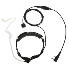 Auricular con transceptor de control de garganta para walkie talkies, conector de 3,5 mm + 2,5 mm