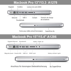 Laptop-Schutzhülle aus mattiertem Hartkunststoff für MacBook Pro 13,3 Zoll A1278 (2009–2012), mehrfarbig