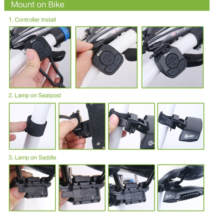 Meilan X5 Wireless Remote Control Laser Tail Lamp for Bicycle, Waterproof Level: IPX4, Wireless Remote Control Laser Tail Lamp Meilan X5 Wireless Remote Control Laser Tail Lamp for Bicycle, Waterproof Level: IPX4, Wireless Remote Control Laser Tail Lamp
