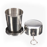 Stainless Steel Retractable Outdoor Cup  Size: 85 x 72 x 72 mm (Big)