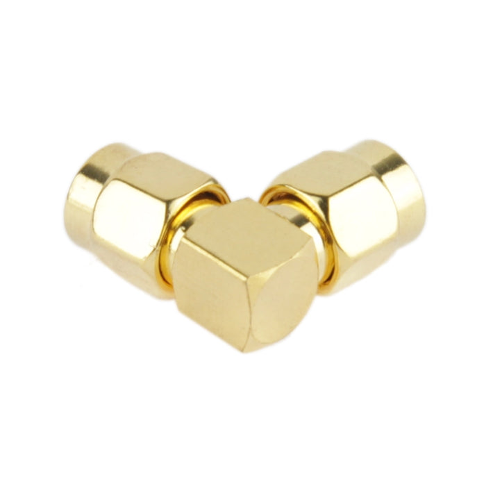 Adaptador SMA macho a SMA macho chapado en oro con ángulo de 90 grados, SMA macho a macho Adaptador SMA macho a SMA macho chapado en oro con ángulo de 90 grados, SMA macho a macho