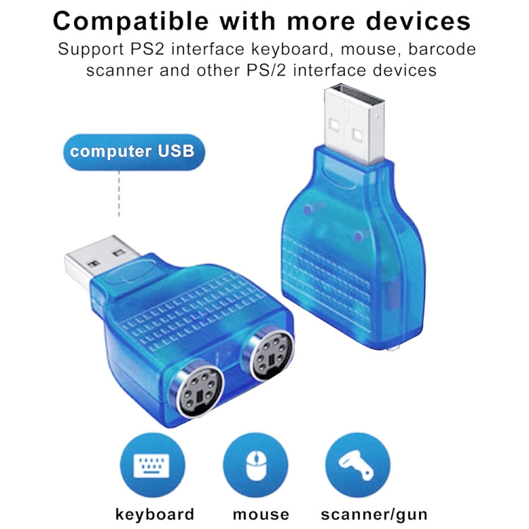 USB Male to PS/2 Female Adapter for Mouse / Keyboard, USB Male to 2 PS/2 Female USB Male to PS/2 Female Adapter for Mouse / Keyboard, USB Male to 2 PS/2 Female