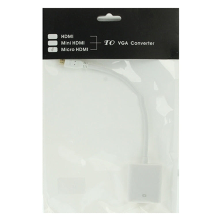 22cm Micro HDMI Male to VGA Female Video Adapter Cable, Support Full HD 1080P, Micro HDMI Male to VGA Female 22cm Micro HDMI Male to VGA Female Video Adapter Cable, Support Full HD 1080P, Micro HDMI Male to VGA Female