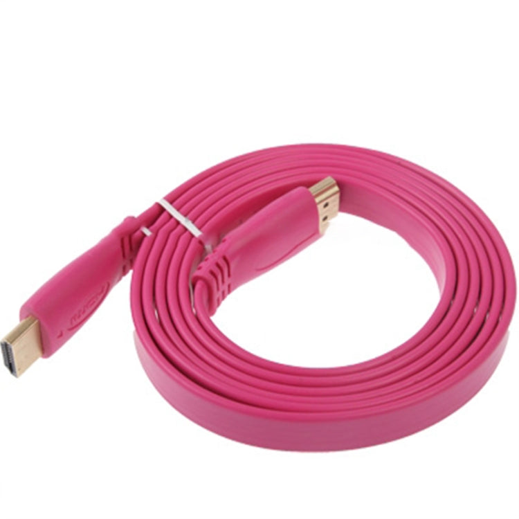 1.5m Gold Plated HDMI to HDMI 19Pin Flat Cable, 1.4 Version, Support Ethernet, 3D, 1080P, HD TV / Video / Audio etc, Length: 1.5m (Magenta) 1.5m Gold Plated HDMI to HDMI 19Pin Flat Cable, 1.4 Version, Support Ethernet, 3D, 1080P, HD TV / Video / Audio etc, Length: 1.5m (Magenta)