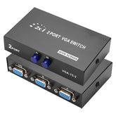 2 Port VGA Switch Box, 2 In 1 Out For LCD PC TV Monitor - HD15 (FJ-15-2C)