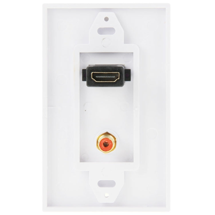 HDMI Female + RCA Female Plug Wall Plate Panel HDMI Female + RCA Female Plug Wall Plate Panel