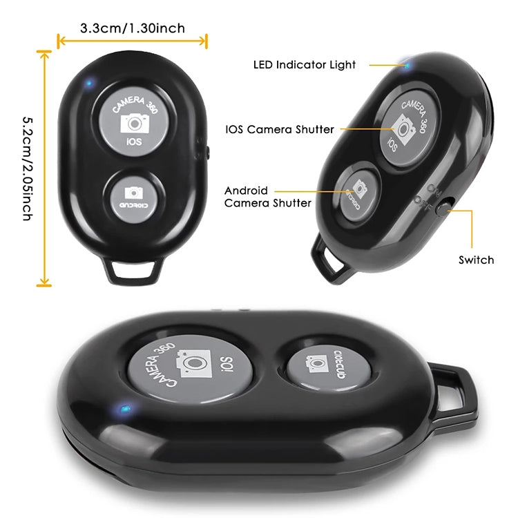 BRCMCOM Chip Universal Bluetooth 3.0 Remote Shutter Camera Control Self-timer, White, Black BRCMCOM Chip Universal Bluetooth 3.0 Remote Shutter Camera Control Self-timer, White, Black