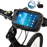 Bicycle Handlebar Mount Holder Waterproof / Sand-proof / Snow-proof / Dirt-proof Zipper Touch Bag, Suitable for Galaxy Note III / N9000 & Mega 6.3 / i9200
