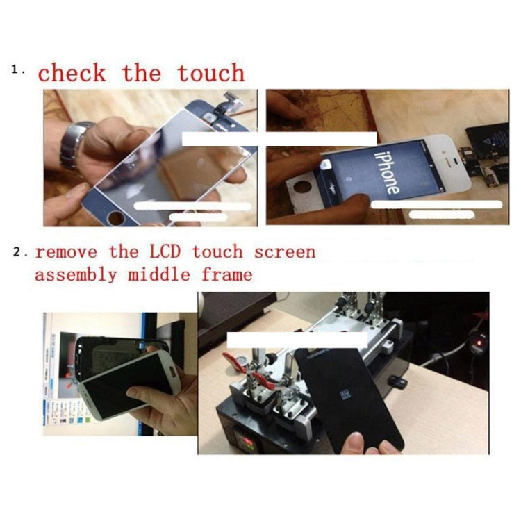 Touch Panel LCD Separator Glue Disassemble Machine for iPhone / Samsung / HTC / Sony etc. Support LCD Panel Size: 20 cm x 11 cm (AC 110 - 220V) Touch Panel LCD Separator Glue Disassemble Machine for iPhone / Samsung / HTC / Sony etc. Support LCD Panel Size: 20 cm x 11 cm (AC 110 - 220V)