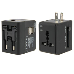 International 2.1A 2-USB EU / AU / UK / US Plug Travel Universal Adaptor, 2.1A