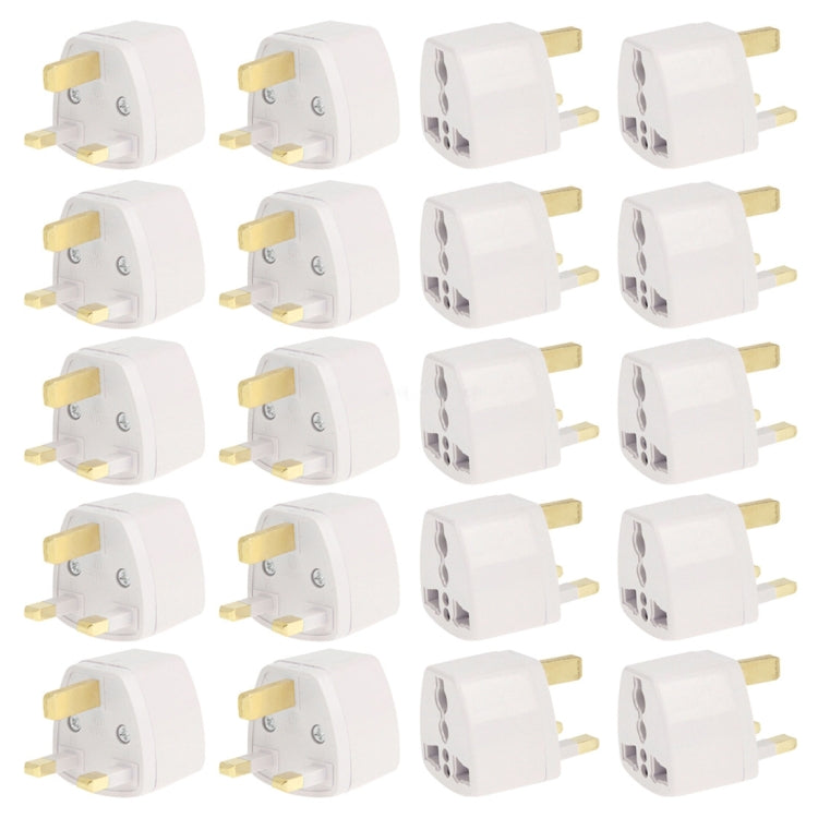 20 PCS Plug Adapter, Travel Power Adaptor with UK Socket Plug, UK Plug(20 PCS) 20 PCS Plug Adapter, Travel Power Adaptor with UK Socket Plug, UK Plug(20 PCS)